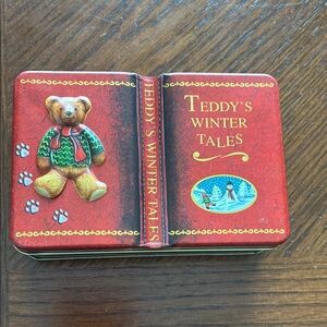 Teddy's Winter Tales Red Tin Box